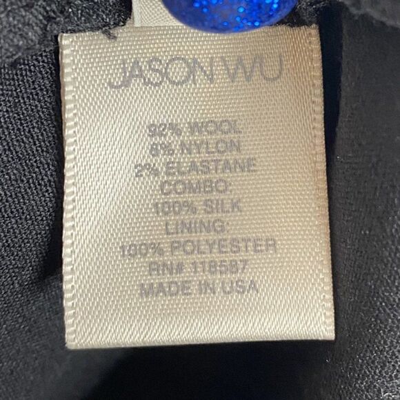 Jason Wu Black Wool Blend Tapered Dress Pants - Picture 5 of 6